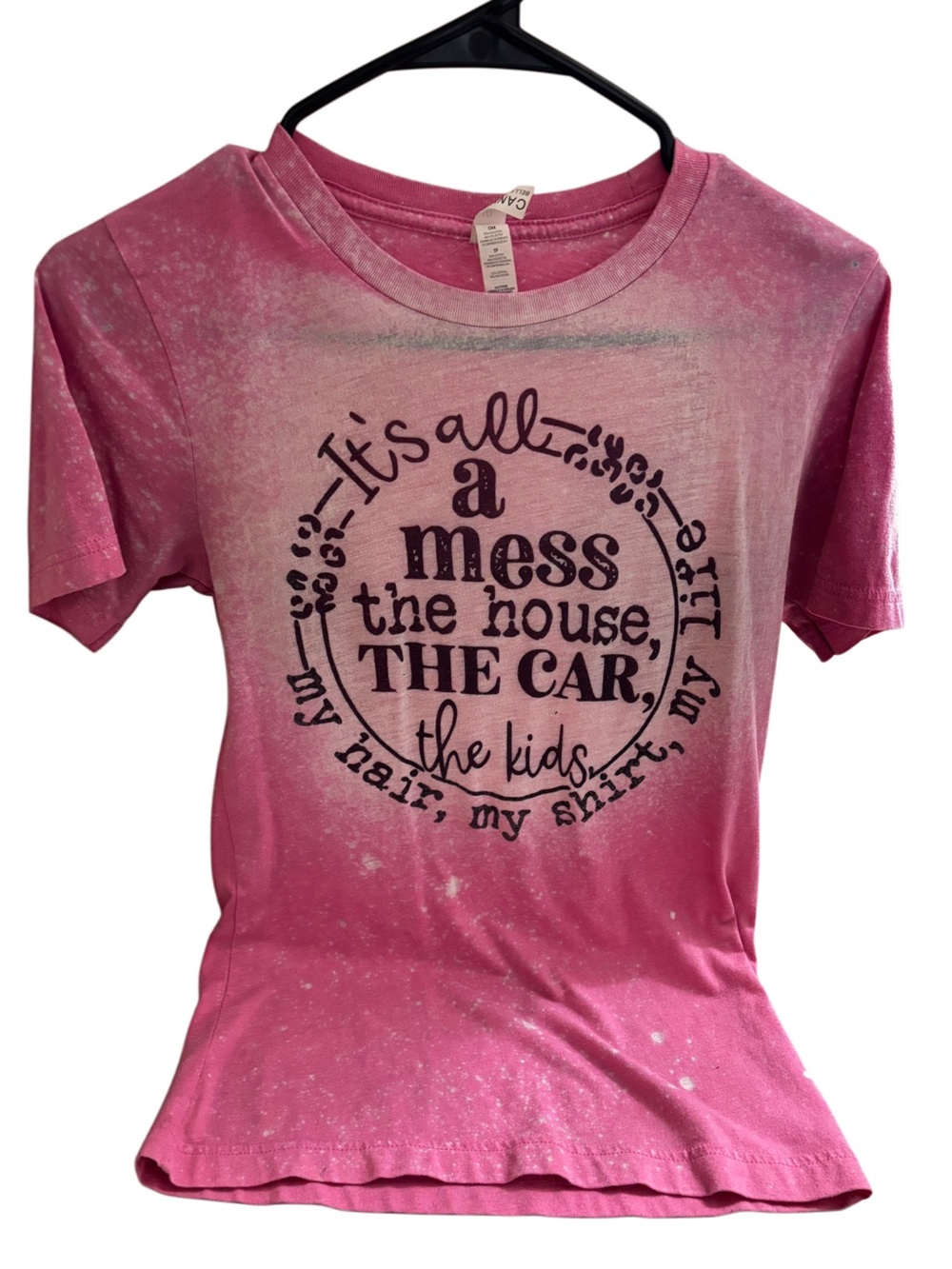 Pink Graphic Tee - 'It's All a Mess'